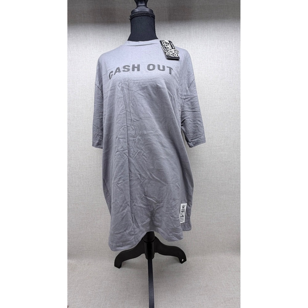 Eighty Eight Brand Cash Out Hustle Graphic T-Shirt Mens Large GreyNWT Streetwear